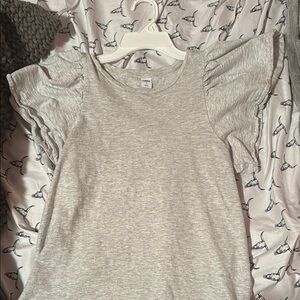 Gray Short Sleeve Tee with Classic Crew Neck